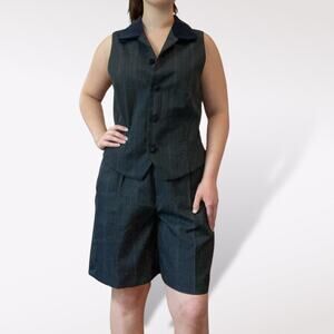Cambridge Dry Goods Vintage 90s Vest and Short Set Size S‎